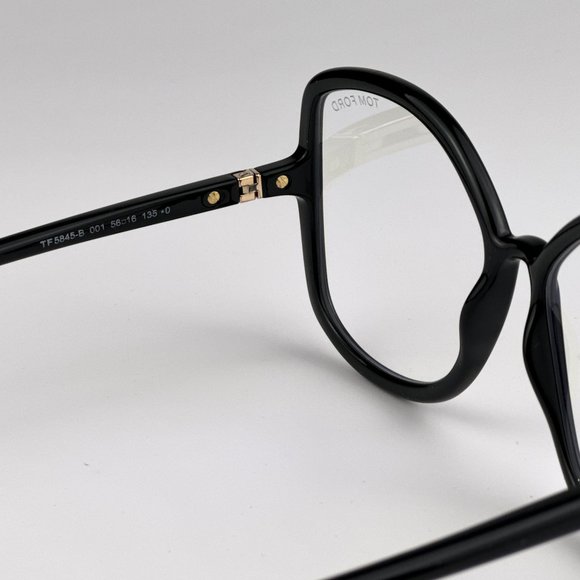 Tom Ford FT5845-B 001 BRAND NEW Eyeglasses Black Blue Block Butterfly Women - Picture 9 of 10